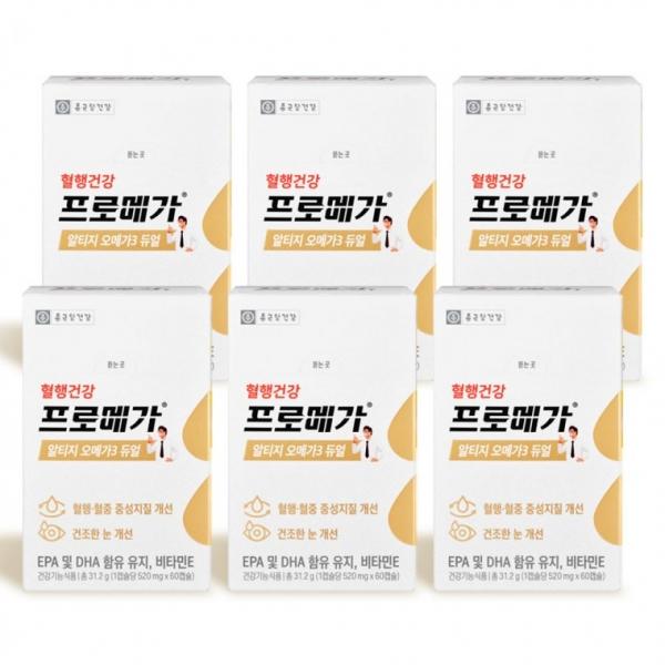 종근당건강 프로메가 알티지 오메가3 듀얼 60캡슐 6개