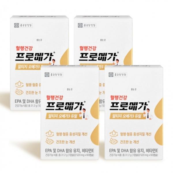 종근당건강 프로메가 알티지 오메가3 듀얼 60캡슐 4개