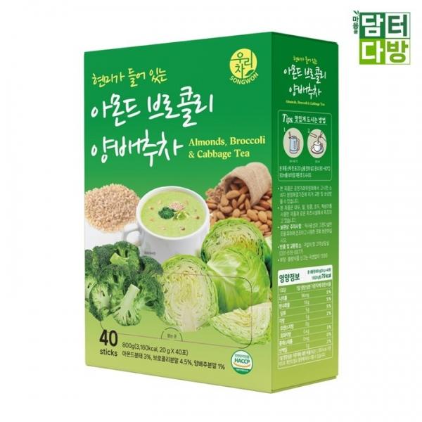 (무배) 송원 아몬드 브로콜리 양배추차 40스틱