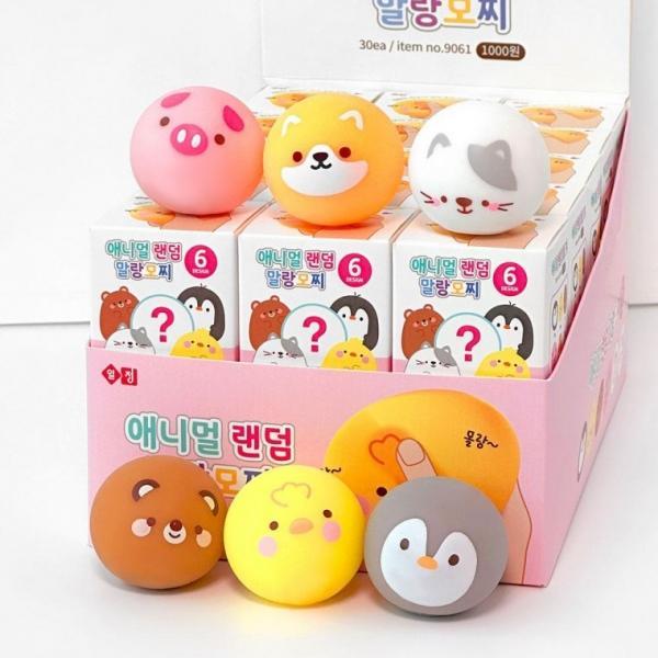 30개세트 애니멀 랜덤 말랑 모찌 빵떡 스퀴시 스트레스볼 클레이 말랑이