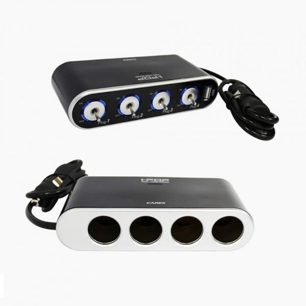 카렉스 아이팝 스위치 USB 4구소켓   멀티소캣 잭