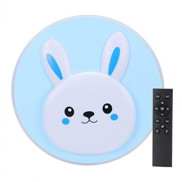 KS 키즈방등 60W LED 리모컨 원형 토끼 얼굴 3색 플리커프리 작은방 인테리어조명