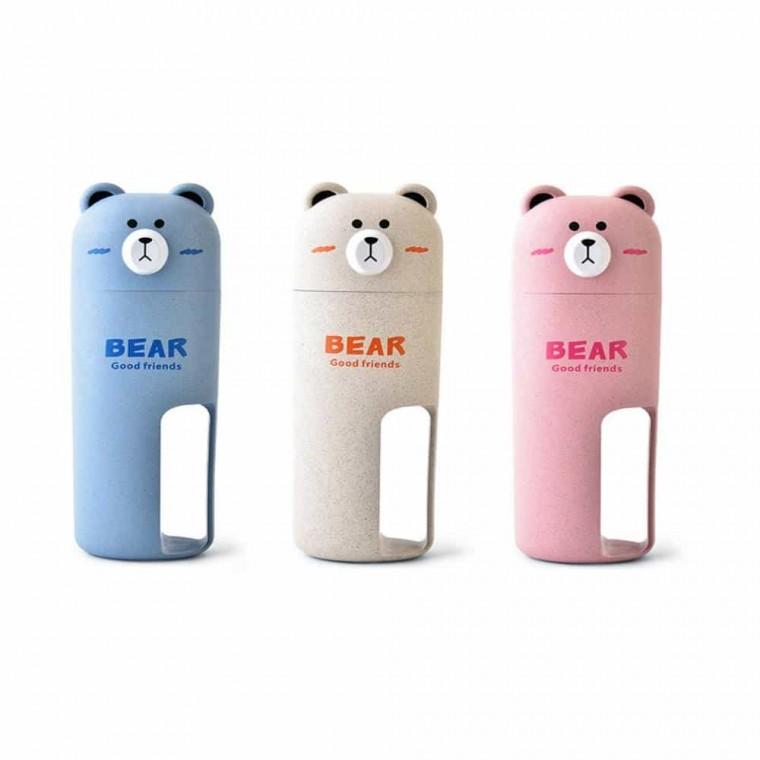 곰 칫솔통 유치원칫솔케이스 어린이집칫솔케이스 휴대용칫솔치약케이스 양치컵세트 휴대용칫솔통