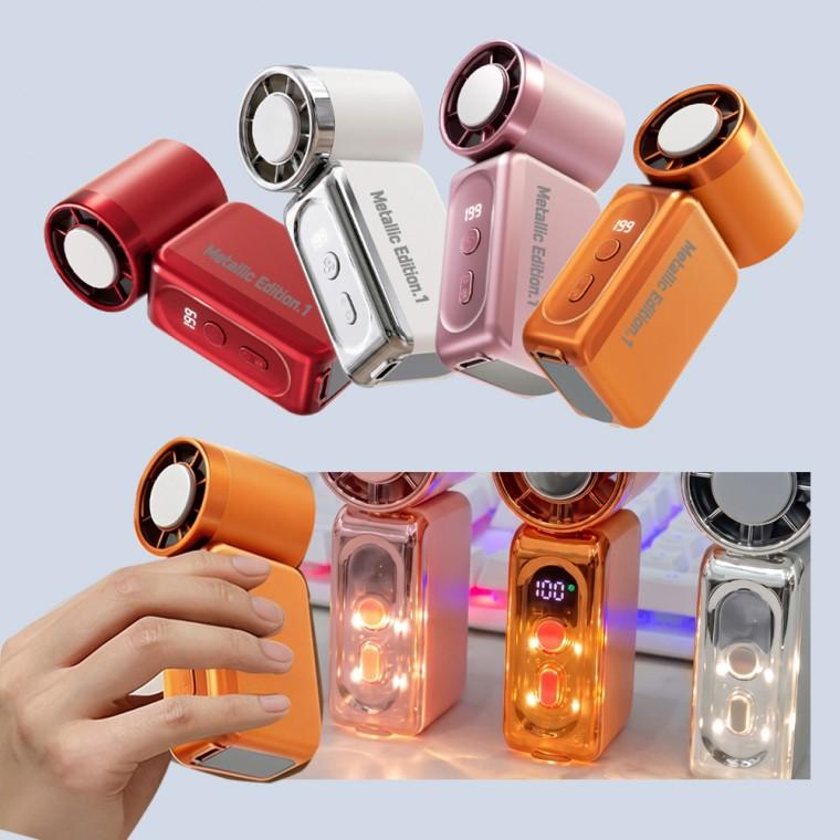 LED 메탈릭 에디션 쿨링팬 강풍 소형 휴대용선풍기 손선풍기 USB선풍기 쿨링팬 날개없는선풍기 핸드백 가방