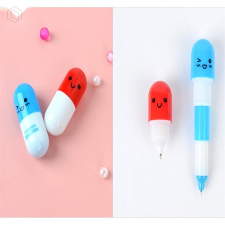 휴대용 알약 모양 볼펜 캐릭터볼펜 디자인볼펜 귀여운볼펜