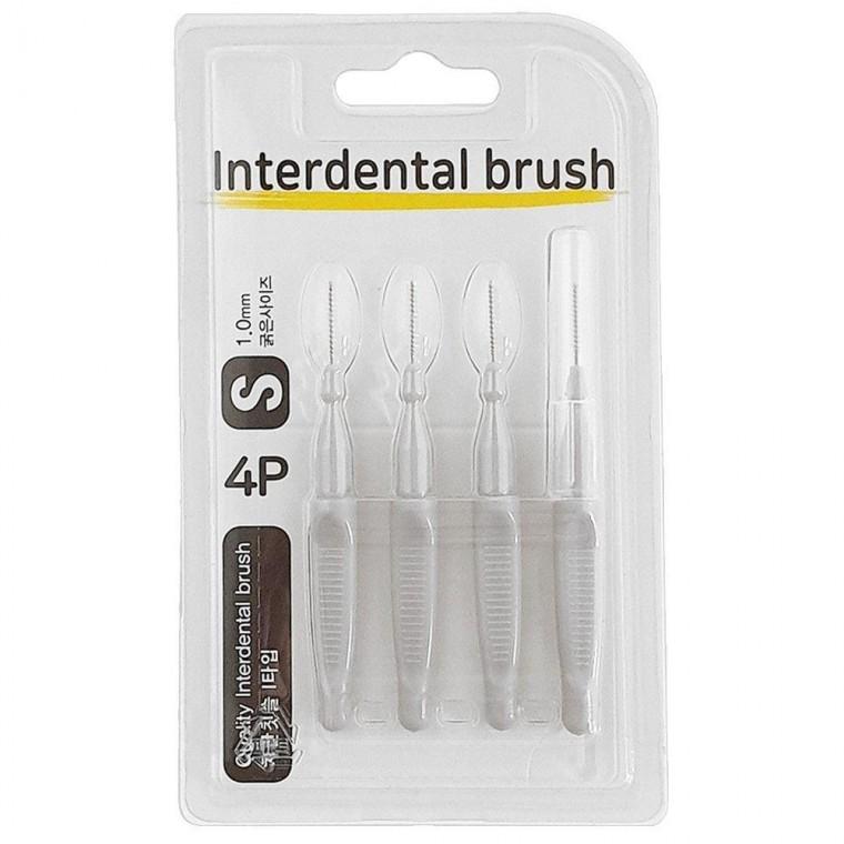 우일 치간칫솔I타입 (4P S) 1.0mm 휴대용 치석제거