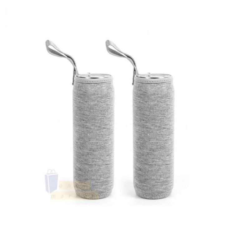 초등 물통케이스 휴대용 물통가방 텀블러주머니 420ml 손잡이 물병가방 2P 그레이 등산 보온 물병파우치 보