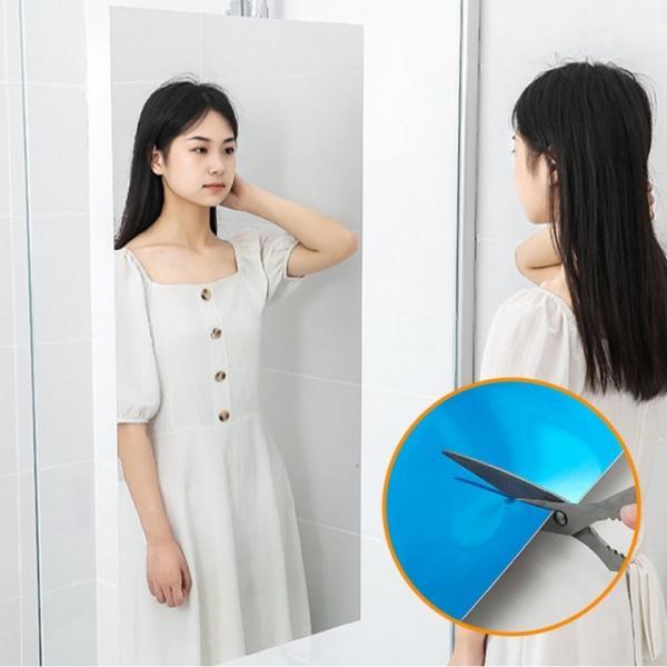 부착 거울 시트지 붙이는 전신 미러 안전한 무프레임 필름