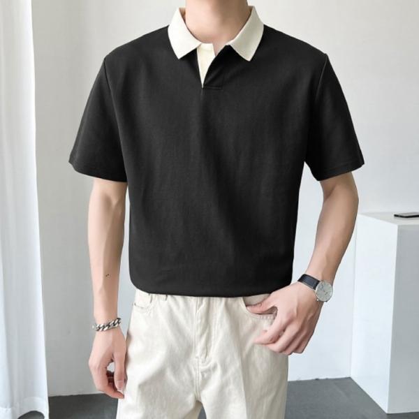 남자 티셔츠 피케 여행 데일리 봄 여름 기본핏 반팔