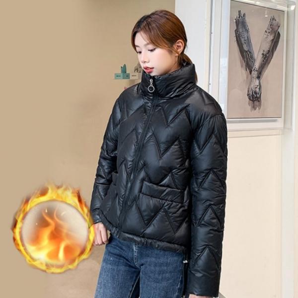 여자 숏 패딩 겨울 데일리 경량 보온 누빔 다운 점퍼 잠바