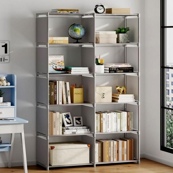 다용도 수납장 거실 옷방 조립식 책장 패브릭 옷보관함