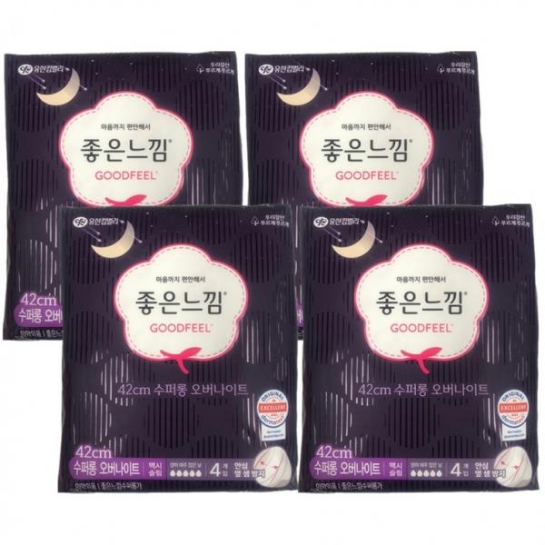 좋은느낌 수퍼롱 오버나이트 42cm 4입 x 12팩