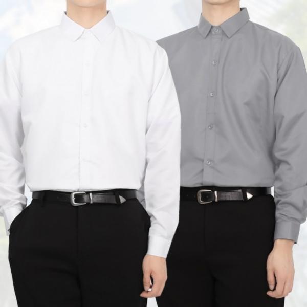 남성 비즈니스 긴팔 와이셔츠 일자핏 정장 남방