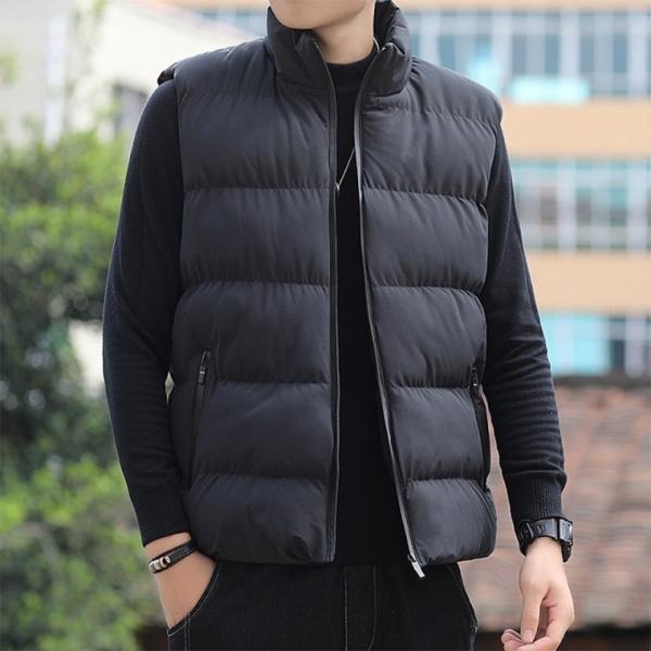 남자 러닝 보온 방한 패딩조끼 경량 초경량 겨울점퍼