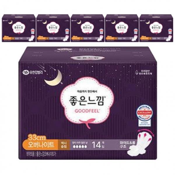좋은느낌 울트라 날개형 오버나이트 14입 x 5개