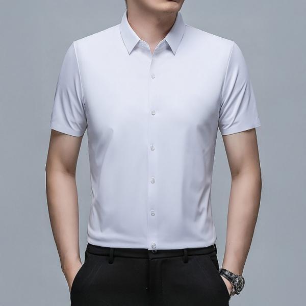 남자 여름 셔츠 반소매 버튼 카라 캐주얼 남방 와이셔츠