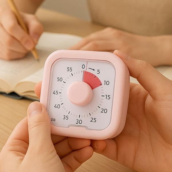 미니 탁상 시계 수능생 공부 스톱워치 무선 건전지 2컬러
