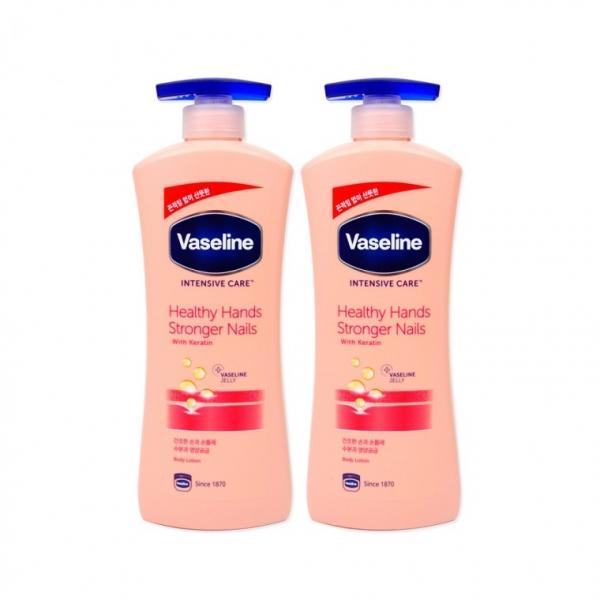 바세린 인텐시브케어 헬씨 핸드앤스트롱거 네일로션(600ml)-2개 보습로션 네일로션 핸드크림