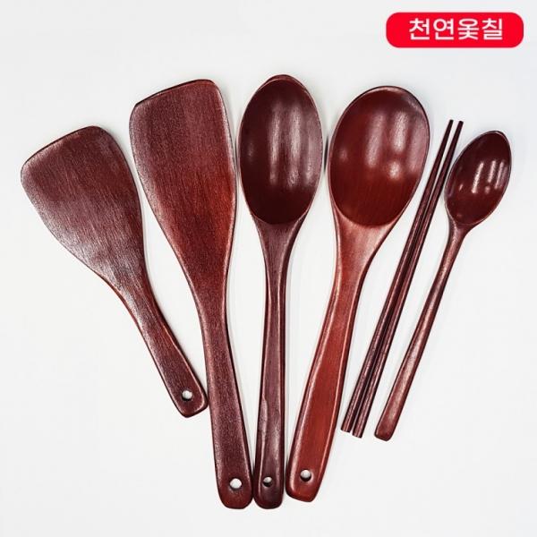 옻칠 조리도구 5종세트 밥주걱 나무주걱 옻칠주걱 우드주걱 볶음주걱 볶음스푼