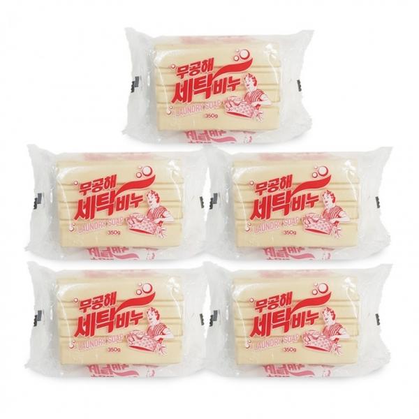 무공해 세탁비누1p(350g)-5개 재활용비누 빨래비누 찌든때 표백비누