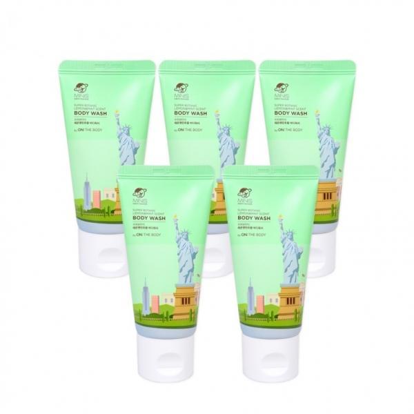 온더바디 레몬앤민트향 바디워시(50ml 튜브형)-5개 바디클렌저 세면도구 여행용세트 보습 샤워비누