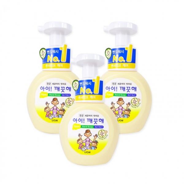 아이깨끗해(용기 250ml) 파우더향-3개 유아핸드워시 핸드워시 거품비누 손세정제