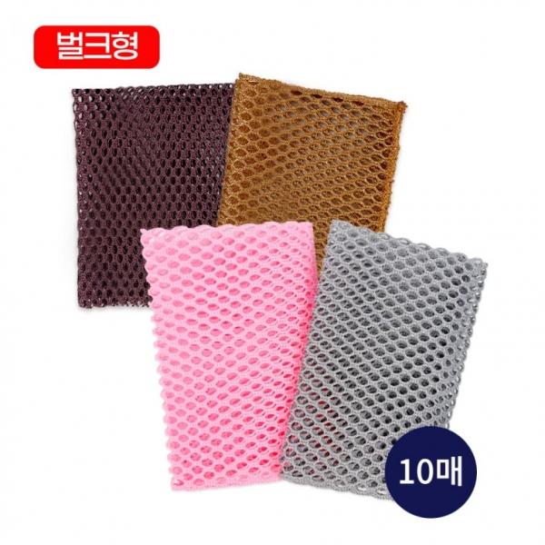국산 망사수세미(벌크) 색상랜덤-10개 그물수세미 망수세미 주방수세미 메쉬수세미