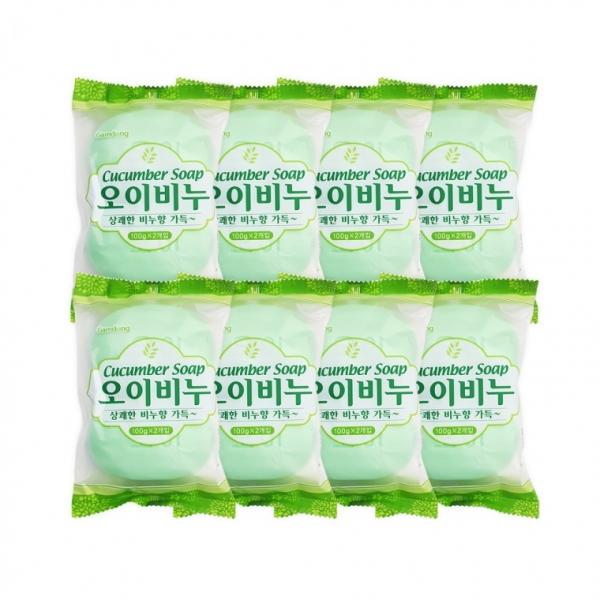감동 오이비누(100g 2개입)-8개 세수비누 미용비누 화장비누 목욕비누