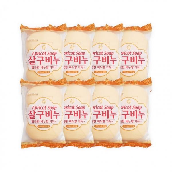 감동 살구비누(100g 2개입)-8개 세수비누 미용비누 화장비누 목욕비누