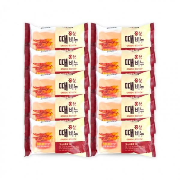홍삼 때비누(1p)-10개 바디스크럽 샤워비누 목욕비누 향수때비누