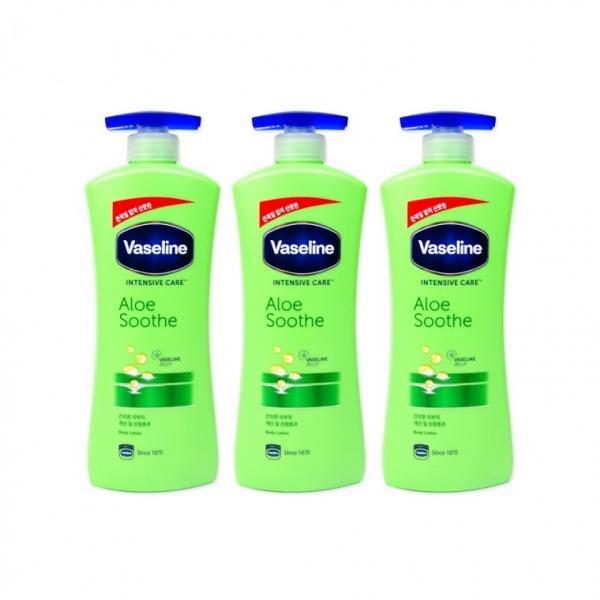 바세린 인텐시브케어 알로에수드로션(600ml)-3개 보습로션 바디로션 알로에로션