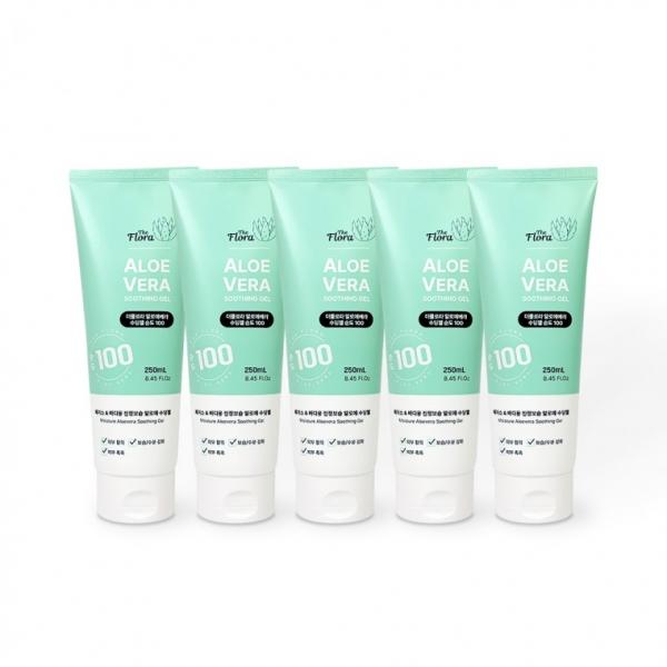 더플로라 알로에베라 수딩젤(튜브형) 250ml-5개 보습 진정 수분크림