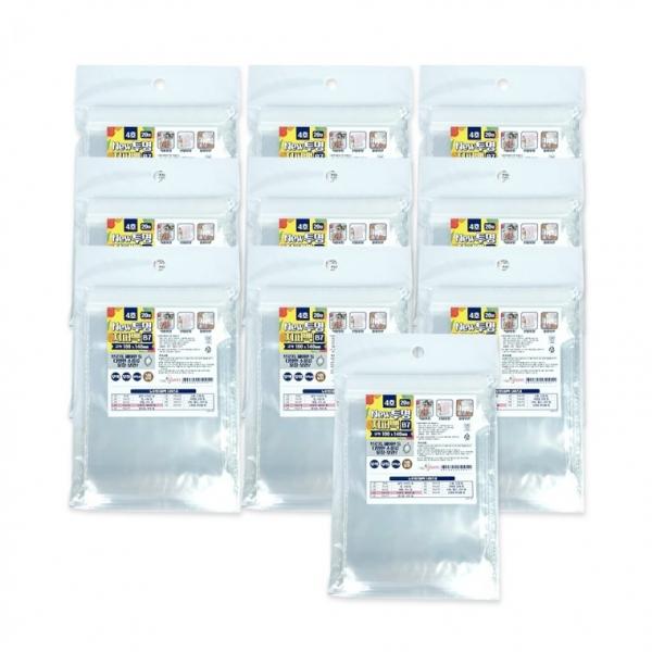 투명지퍼백 4호(100x140mm 20매)-10개 투명지퍼백 악세사리보관 다용도지퍼백 투명봉투 지퍼봉투