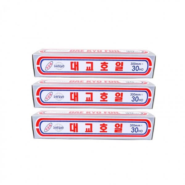 대교호일(300mmx30HO)-3개 쿠킹호일 은박지 알루미늄