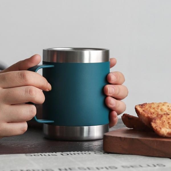 보온 보냉 스텐 캠핑 사무실 머그컵 레드 블루 블랙 360ml