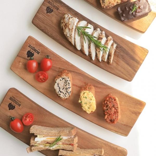 보스퀘 원목 플레이팅 도마 커브형 우드 서빙보드 2size