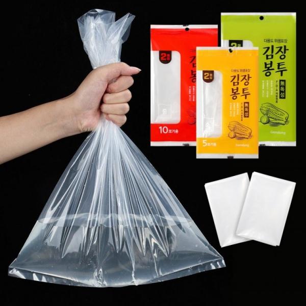 튼튼한 국산 김장 비닐봉투 2매 개별포장 소중대 24매