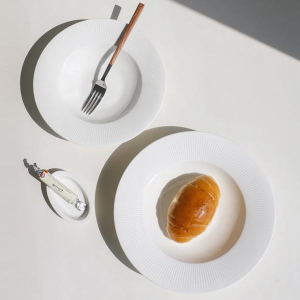 순백의 화이트 도자기 그릇 파스타 리조또 접시 2size 단품