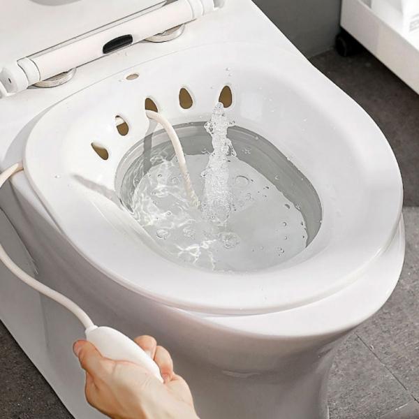 버블 접이식 폴딩 좌욕기 수동 비데 임산부 치질 온욕 폴딩 대야