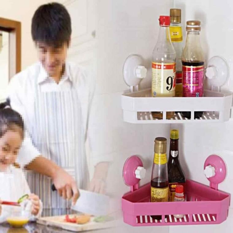 흡착식 코너선반 목욕탕선반 샴푸선반 화장실용품 부엌선반 욕실수납선반