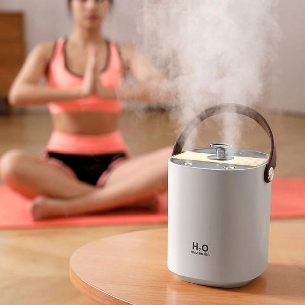 저소음 더블분사 LED 무드등 가습기