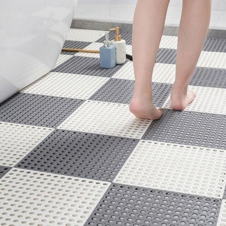 조립식 TPE 미끄럼방지 화장실 욕실 매트 30X30 조립식 발판 미끄럼방지 물빠짐 욕조 TPE 논슬립