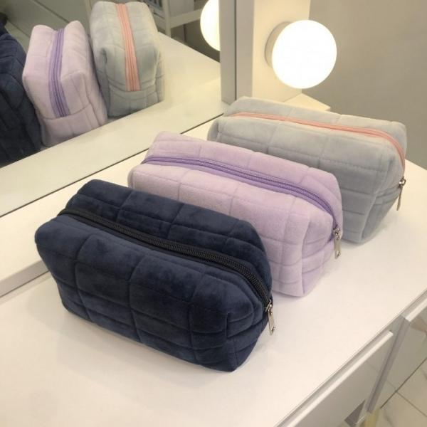 대용량 벨벳 파우치 화장품 수납 여행용 가방
