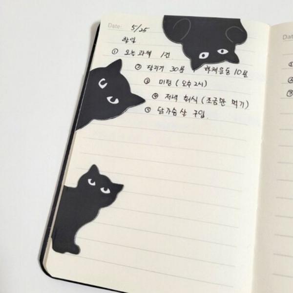 6가지 고양이 자석 북마크 책갈피