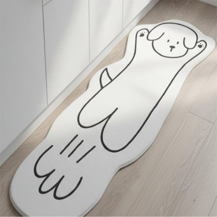 캐릭터 주방 침대밑 발 매트 러그 40x120cm 침대아래매트 거실발매트 욕실앞매트