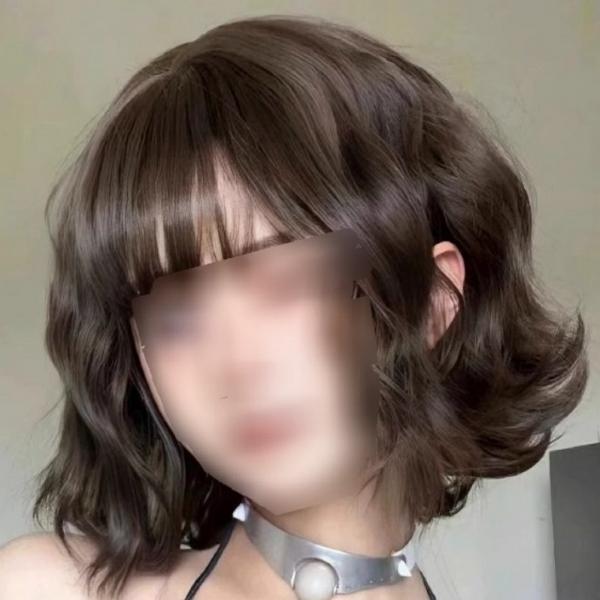 단발머리 패션가발 컬 위그
