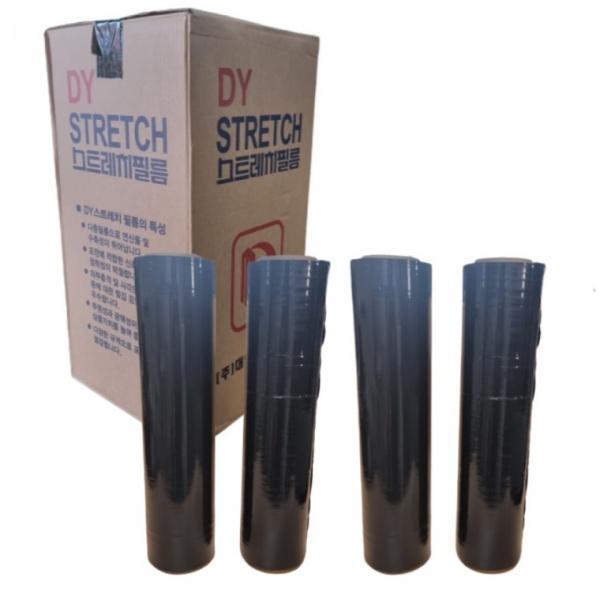 1박스 4롤 흑색 공업용 랩 블랙 포장용 스트레치 필름 국산 Stretch wrap film