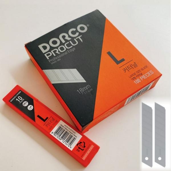 도루코 커터날 L 100개입 18mm 대형 칼날