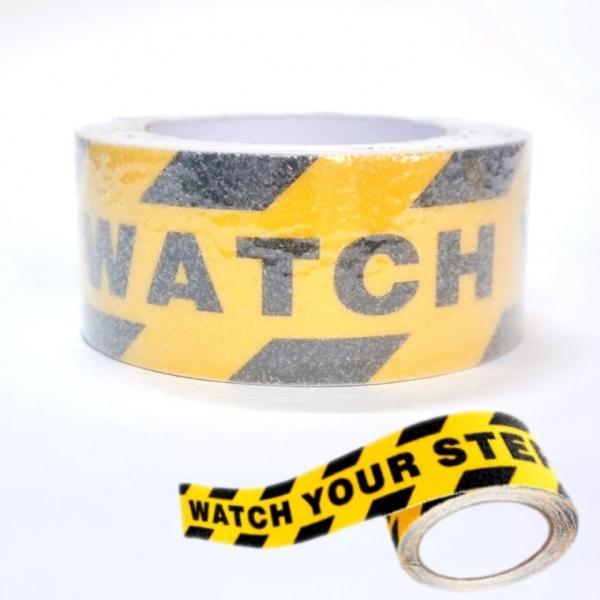 50mmX5m WATCH YOUR STEP논슬립테이프 황검 미끄럼방지