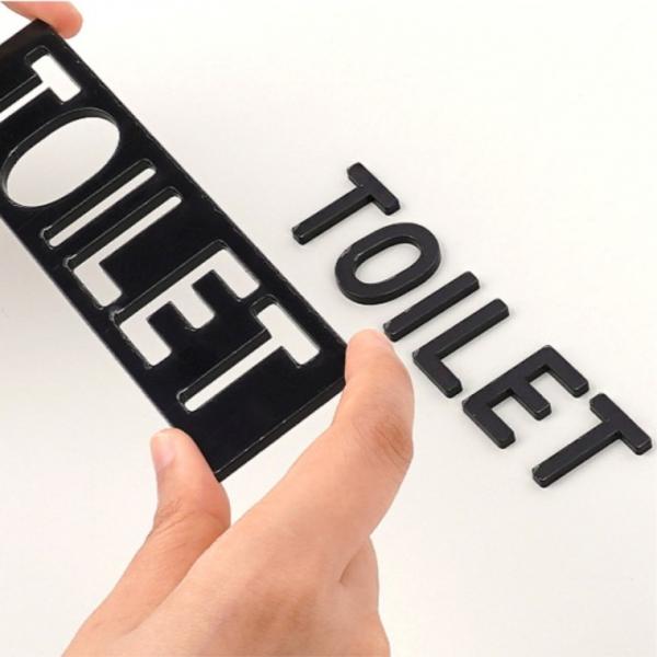 TOILET 표지판 블랙 입체사인 화장실 아크릴 안내판